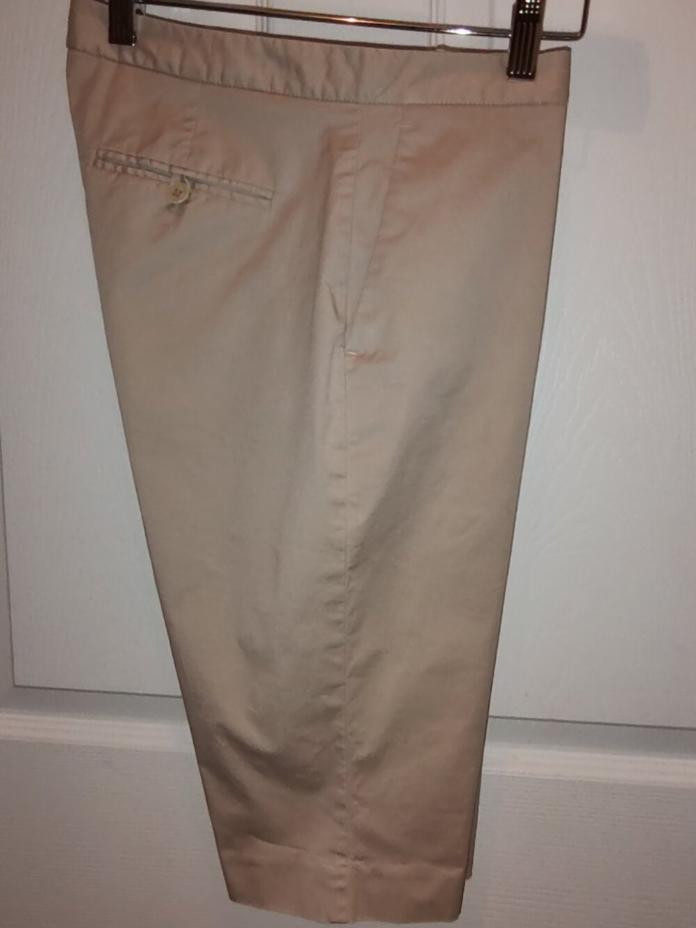 THEORY SHORTS TAN COTTON STRETCH FLAT FRONT SIDE/BACK POCKETS INSEAM 13 SIZE 6